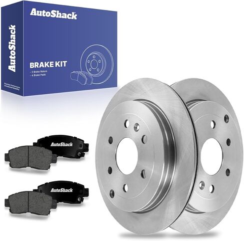 Autoshack Brake Kit Prake Brake Presenting for Chevrolet Traverse GMC Acadia حفر ومرسى فرامل القرص المغطاة بالرسوم الإلكترونية منصات الفرامل الخزفية السوداء 13.05 "331.5 مم SCDPR6515365153883 in Kuwait