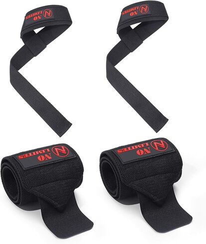 Wrist Wraps for Weightlifting & Lifting Straps Set for Strength Training, Deadlifting, Powerlifting Gym Straps, Durable Wrist Support for Men & Women in Saudi Arabia