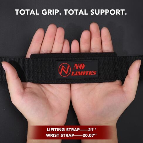 Wrist Wraps for Weightlifting & Lifting Straps Set for Strength Training, Deadlifting, Powerlifting Gym Straps, Durable Wrist Support for Men & Women in Saudi Arabia