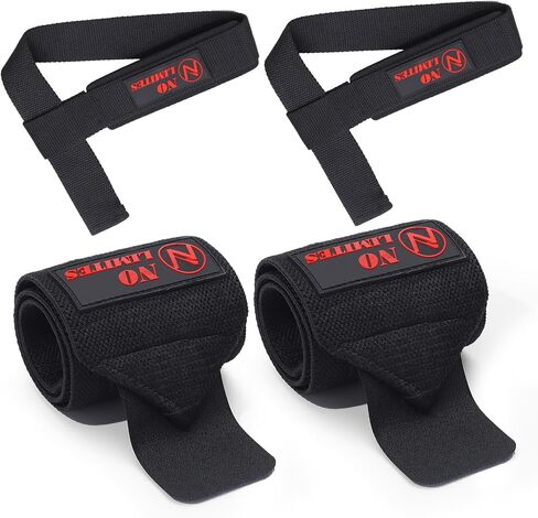 Wrist Wraps for Weightlifting & Lifting Straps Set for Strength Training, Deadlifting, Powerlifting Gym Straps, Durable Wrist Support for Men & Women in Saudi Arabia