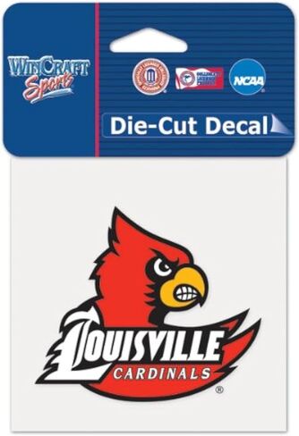 Wincraft NCAA University of Louisville 70921012 Perfect Cut Color Decal, 4" x 4", Black in Saudi Arabia