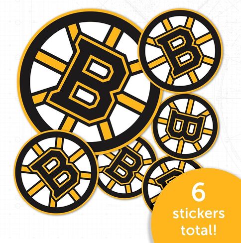 ملصق من الفينيل مطبوع عليه Desert Cactus Boston Bruins Team NHL National Hockey League ملصق من الفينيل لزجاجة مياه للكمبيوتر المحمول ودفتر قصاصات السيارة (النوع 3 - الشعار الرئيسي) in Saudi Arabia