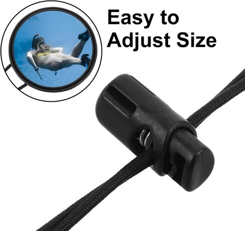 Adjustable Diving Rearview Mirror with Lanyard and Side Jacket Clip Full Rear View Reflective Mirror for Snorkeling Swimming and Underwater Safety Gear in Saudi Arabia