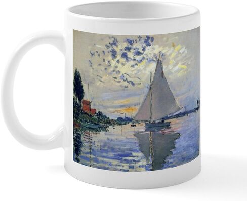 كوب CafePress Claude Monet على شكل مركب شراعي سعة 11 أونصة (325 مل) كوب قهوة من السيراميك in Saudi Arabia