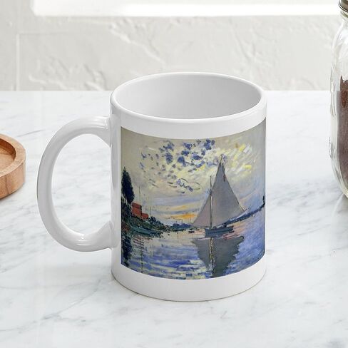 كوب CafePress Claude Monet على شكل مركب شراعي سعة 11 أونصة (325 مل) كوب قهوة من السيراميك in Saudi Arabia