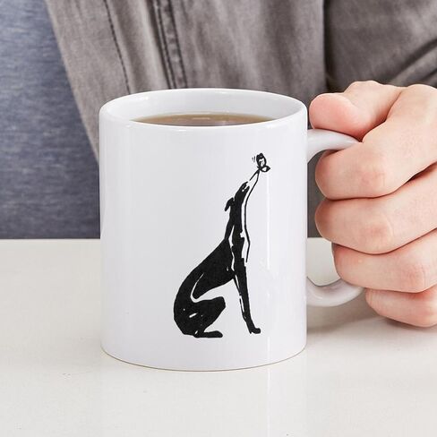CafePress Greyhound Mug/Roo 11 oz (325 ml) Ceramic Coffee Mug in Saudi Arabia