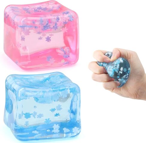 لعبة Ice Cube Toy لجميع الأعمار: 3 PCS ألعاب التململ الحسية ، كرات الإجهاد المربعة ، جوائز الفصول الدراسية ، هدية مكعبات الإغاثة من القلق للأطفال البالغين in Kuwait