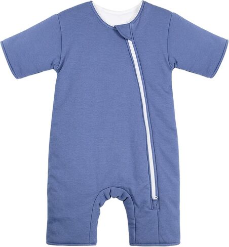 Baby Transition Sleep Sack 3-6 Months 100% Cotton Warm Thick Transition Swaddles for Newborns Infant Long Sleeve Sleep Sack with Feet Baby Wearable Blanket 2-Way Zipper Easy Diaper Changes in Saudi Arabia