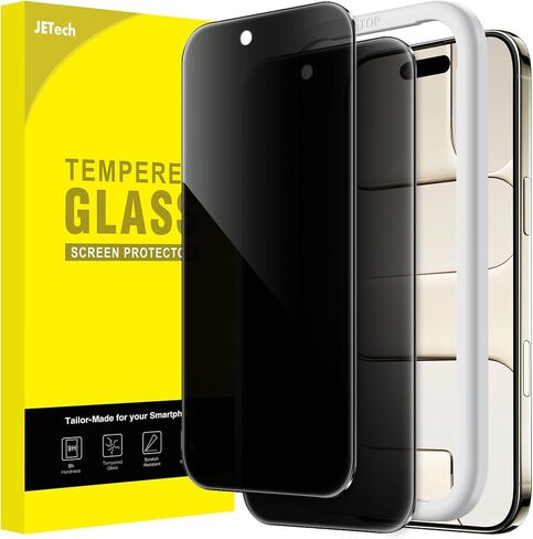 JETech Privacy Screen Protector for iPhone 17 Air, Anti-Spy Tempered Glass Film with Easy Installation Tool, 6.5-Inch Display, 2-Pack in Saudi Arabia