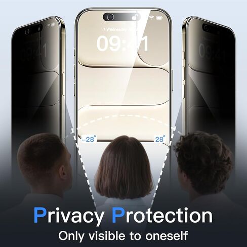 JETech Privacy Screen Protector for iPhone 17 Air, Anti-Spy Tempered Glass Film with Easy Installation Tool, 6.5-Inch Display, 2-Pack in Saudi Arabia