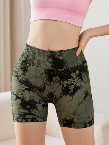 High Waisted Biker Shorts for Women-Tummy Control Fitness Athletic Workout Running Yoga Gym Shorts in Saudi Arabia