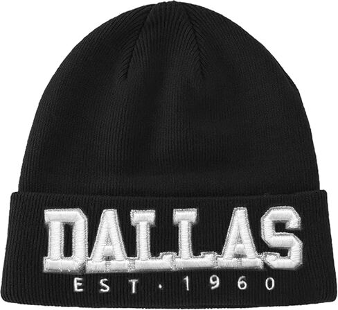 Football Beanie for Men and Women, Winter Knit Hat with City Name Embroidery Cap for Sports Fans Games in Saudi Arabia