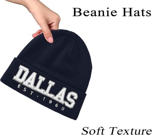 Football Beanie for Men and Women, Winter Knit Hat with City Name Embroidery Cap for Sports Fans Games in Saudi Arabia