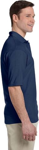Jerzees 5.6 oz., 50/50 Jersey Pocket Polo with SpotShield, Large, BLACK in Saudi Arabia
