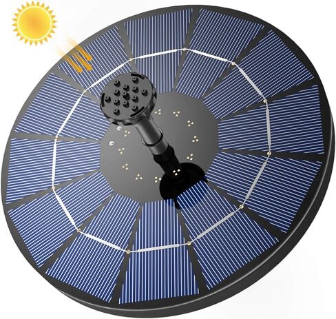 ايسيتين مضخة نافورة تعمل بالطاقة الشمسية بقدرة 3.5 واط مع 6 فوهات، نافورة عائمة لحمام الطيور تعمل بالطاقة الشمسية للحديقة والبرك وحوض الاسماك والاماكن الخارجية وحوض السمك .. in Kuwait