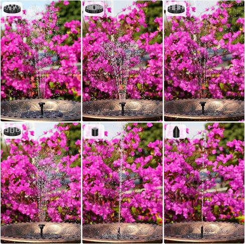 ايسيتين مضخة نافورة تعمل بالطاقة الشمسية بقدرة 3.5 واط مع 6 فوهات، نافورة عائمة لحمام الطيور تعمل بالطاقة الشمسية للحديقة والبرك وحوض الاسماك والاماكن الخارجية وحوض السمك .. in Kuwait