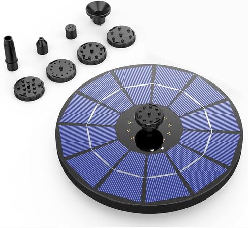 ايسيتين مضخة نافورة تعمل بالطاقة الشمسية بقدرة 3.5 واط مع 6 فوهات، نافورة عائمة لحمام الطيور تعمل بالطاقة الشمسية للحديقة والبرك وحوض الاسماك والاماكن الخارجية وحوض السمك .. in Kuwait