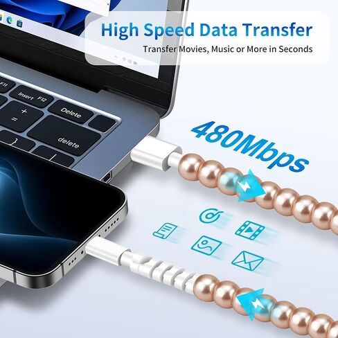Samonpow USB C Cable 66W USB إلى USB C كابل الشحن السريع 3.3 قدمًا من النوع CDED من النوع C شحن الحبل الشاحن للنساء in Kuwait