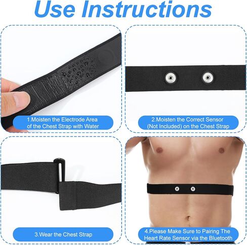 Heart Rate Monitor Chest Band Strap Replacement Adjustable Soft Heart Rate Monitor Chest Replacement Strap Waterproof Chests Straps Replacements in Saudi Arabia