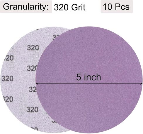 10Pcs 5-Inch Purple Sanding Discs 2000 Grits Hook and Loop Professional Aluminum Oxide Sand Paper Wet Dry Polish for Wood Metal Paint Finishing in Saudi Arabia