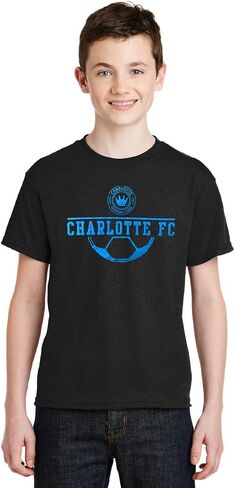 تي شيرت Outerstuff Charlotte FC للشباب الأولاد بشعار فريق القوس in Saudi Arabia