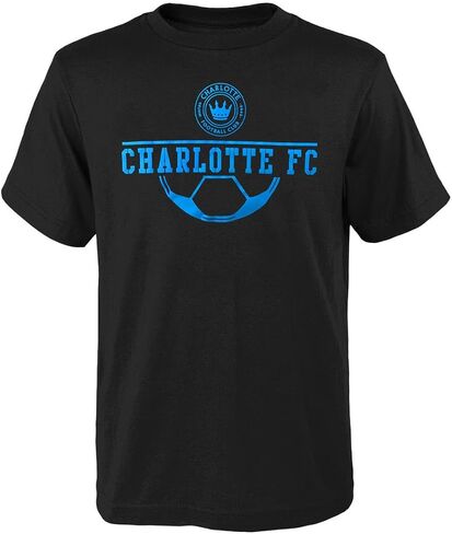 تي شيرت Outerstuff Charlotte FC للشباب الأولاد بشعار فريق القوس in Saudi Arabia