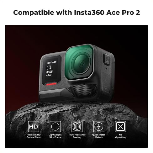 K & F مفهوم ترقية المسمار على مجموعة مرشح ND/PL متوافقة مع Insta360 Ace Pro 2 ، ND8/PL+ND16/PL+ND32/PL+ND64/PL ، إكسسوارات كاميرا الاستقطاب الكثافة المحايدة ، الزجاج البصري HD Multi-Coated in Saudi Arabia