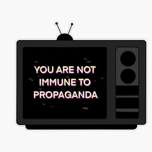 You are Not Immune to Propaganda Glitch Tv Sticker Vinyl Waterproof Sticker Decal Car Laptop Wall Window Bumper Sticker 5" in Saudi Arabia