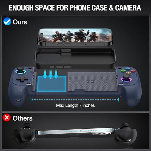 وحدات التحكم في ألعاب الهاتف Mocagen لـ iPhone/Android ، وأزرار ماركو ، ومشغلات تمثيلية ، وعدم وجود عصا التحكم في الإبهام ، والتوربو ، والاهتزاز in Kuwait