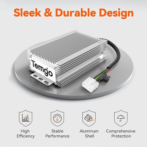 36V to 12V Golf Cart Voltage Converter, 25A 335W DC to DC Buck Power Supply, High Efficiency ≥90%, IP55 Waterproof Reducer with Overcurrent & Short-Circuit Protection, 13.5V Output for Cart/Solar in Saudi Arabia