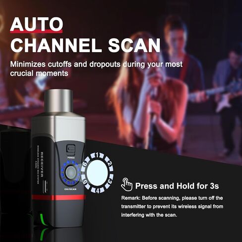 Xvive U35 Wireless Microphone System with 5.8GHz XLR Transmitter and Receiver for Dynamic Microphone in Saudi Arabia