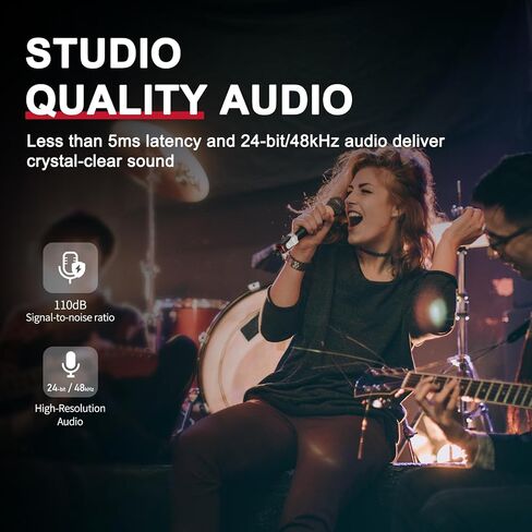 Xvive U35 Wireless Microphone System with 5.8GHz XLR Transmitter and Receiver for Dynamic Microphone in Saudi Arabia