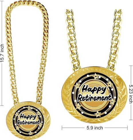Happy Retirement Gifts for Men Women, 5.9" Retirement Medal, Going Away, Goodbye, Farewell Gifts for Coworkers Colleague Boss Employee Teacher Nurse - Coworker Leaving Gifts for Women Men in Saudi Arabia