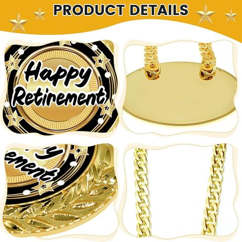 Happy Retirement Gifts for Men Women, 5.9" Retirement Medal, Going Away, Goodbye, Farewell Gifts for Coworkers Colleague Boss Employee Teacher Nurse - Coworker Leaving Gifts for Women Men in Saudi Arabia