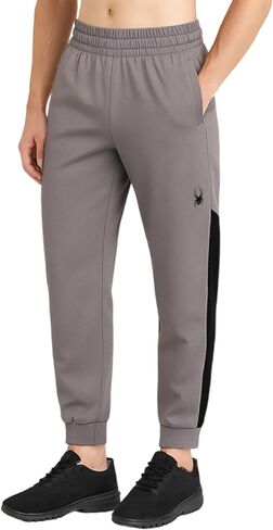 بنطال رياضي من الصوف للرجال من Spyder - بنطال رياضي مزدوج الأداء مع حزام خصر مطاطي برباط داخلي (المقاسات: S-XL) in Kuwait