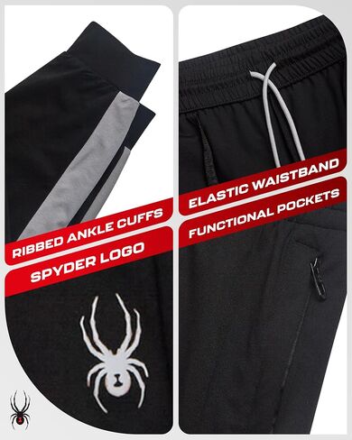Spyder Men's Fleece Sweatpants - Double Knit Performance Jogger Pants with Elastic Inner Drawstring Waistband (Sizes: S-XL) in Saudi Arabia