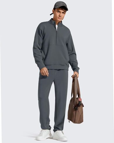 G4Free Men's Smoofit Fleece Lined Sweatpants Winter Thermal Warm Pants Casual Lounge Drawstring with Pockets in Saudi Arabia