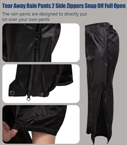 RainRider Rain Pants for Men Waterproof Full Zipper Legs Over Pants Women Rain Trousers for Work Fishing Golf in Saudi Arabia