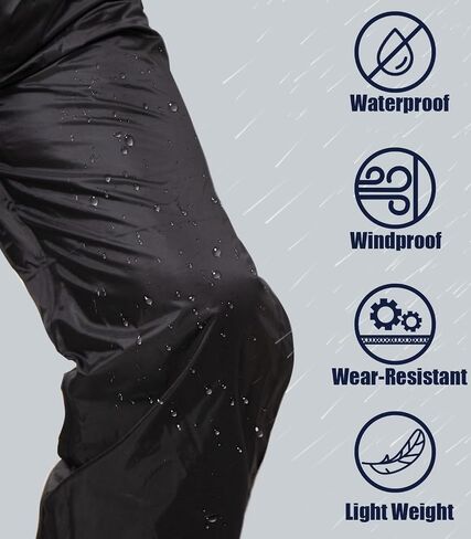 RainRider Rain Pants for Men Waterproof Full Zipper Legs Over Pants Women Rain Trousers for Work Fishing Golf in Saudi Arabia