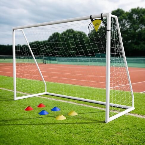 أهداف كرة القدم 10FTx 6.5F شبكة كرة قدم في الفناء الخلفي في الهواء الطلق مع شبكة هدف علوية، معدات تدريب ما بعد الهدف المحمولة، هدف كرة قدم PVC مقاوم للطقس in Kuwait