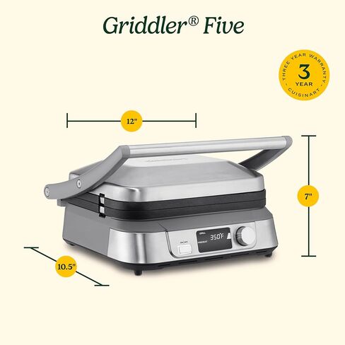 Cuisinart 5-IN-1 Stainless Steel Griddler, Panini Press, Sandwich Maker & More, GR-4NNAS in Saudi Arabia