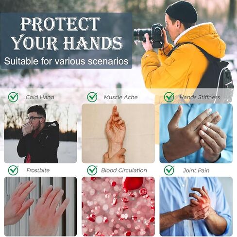 Portable Heating Gloves with Digital Display,Smart Thermostatic Heated Fingerless Gloves, 2026 New Rechargeable Fingerless Heated Gloves for Women Men in Saudi Arabia