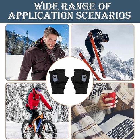 Portable Heating Gloves with Digital Display,Smart Thermostatic Heated Fingerless Gloves, 2026 New Rechargeable Fingerless Heated Gloves for Women Men in Saudi Arabia