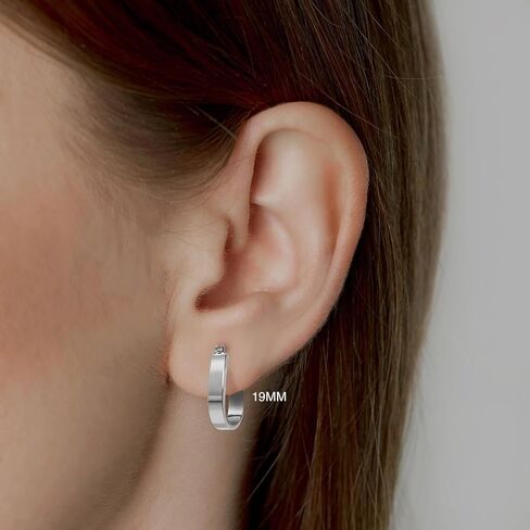 14K الذهب الأصفر المسطح على شكل أقراط in Kuwait