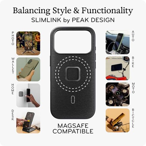 ذروة تصميم Mobile Loop كل يوم لـ iPhone 17 Pro Max ، الأسود ، مع حلقة ، ملف تعريف رفيع ، حماية إسقاط ، قذيفة مقاومة للتجميل ، تتصل Slimlink بتركيبات وأدوات الهاتف المحمول in Kuwait