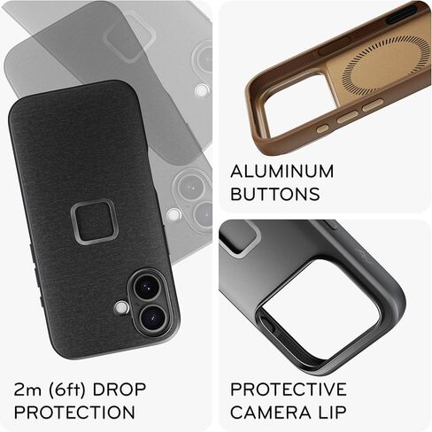 ذروة تصميم Mobile Loop كل يوم لـ iPhone 17 Pro Max ، الأسود ، مع حلقة ، ملف تعريف رفيع ، حماية إسقاط ، قذيفة مقاومة للتجميل ، تتصل Slimlink بتركيبات وأدوات الهاتف المحمول in Kuwait