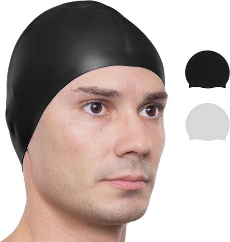 Unisex Silicone Swim Cap - Comfortable Training Swim Hat for Long/Short Hair, Non-Slip Design in Saudi Arabia