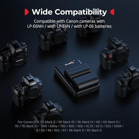 تم تعيين شاحن بطارية الكاميرا الصغيرة في Canon LP-E6P ، بطارية 2320 مللي أمبير في الساعة مع شحن سريع مزدوج ، تم فك تشفيره بالكامل لـ Canon EOS R5 Mark II ، R6 Mark II ، 5D Mark II/III/IV ، 6D ، 7D ، R5 ، R6 ، R6 ، R7 in Saudi Arabia