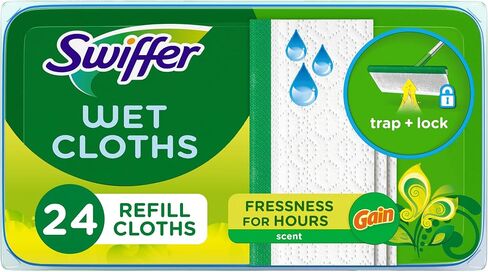 Swiffer Sweeper Wet Mopping Pad Refills for Floor Mop with Febreze Lavender Scent, 12 Count (Packaging May Vary) in Kuwait