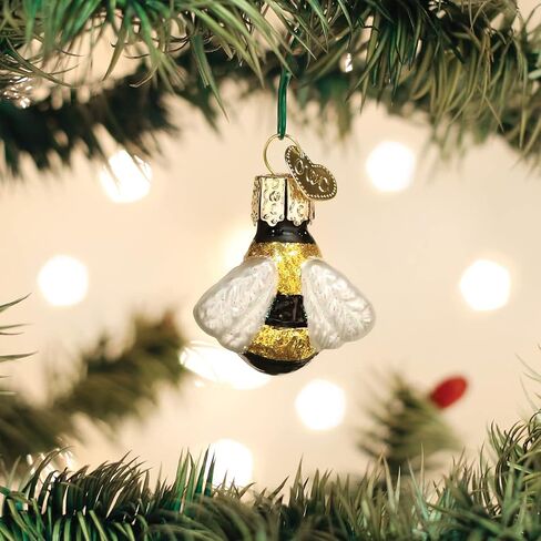 World World Christmas Bee Collection الزجاج الزجاجي لشجرة عيد الميلاد ، قرص العسل in Kuwait